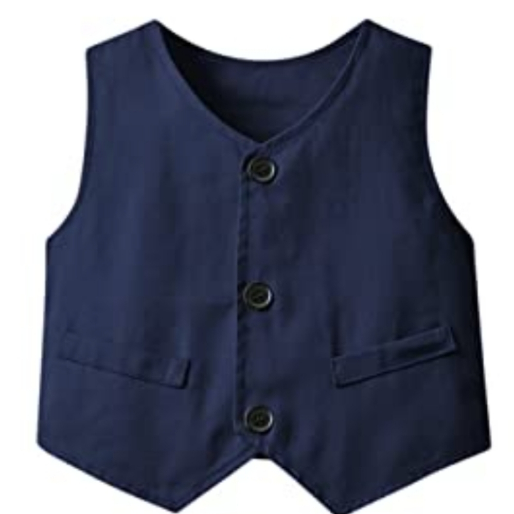 NWOT SANGTREE Boys Gentleman Outfits navy blue Vest